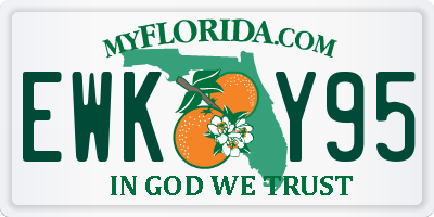 FL license plate EWKY95