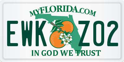 FL license plate EWKZ02