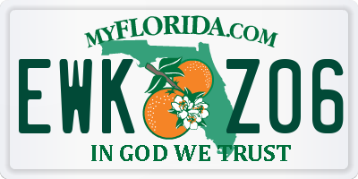 FL license plate EWKZ06