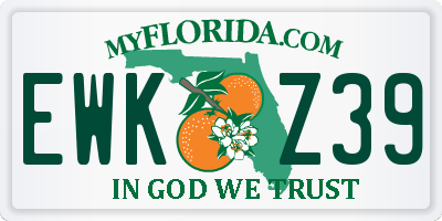 FL license plate EWKZ39