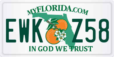 FL license plate EWKZ58