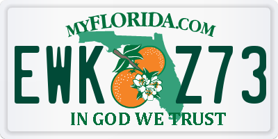 FL license plate EWKZ73
