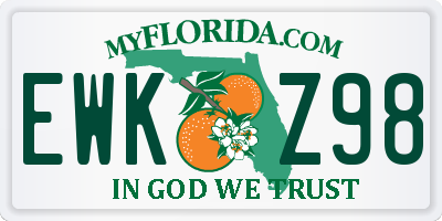 FL license plate EWKZ98