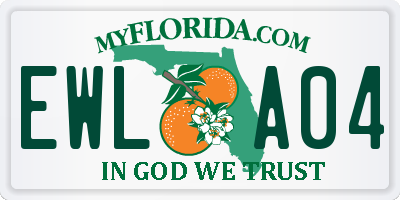 FL license plate EWLA04