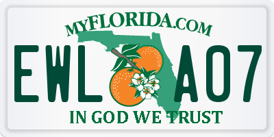 FL license plate EWLA07