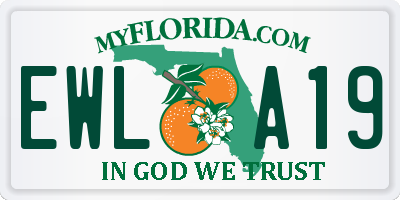 FL license plate EWLA19