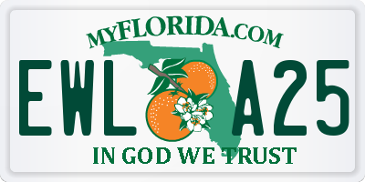 FL license plate EWLA25