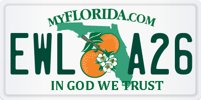 FL license plate EWLA26