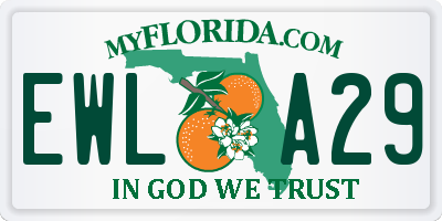 FL license plate EWLA29
