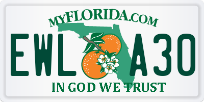 FL license plate EWLA30
