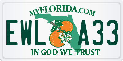 FL license plate EWLA33