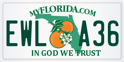 FL license plate EWLA36