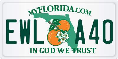 FL license plate EWLA40
