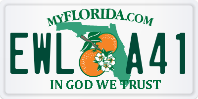 FL license plate EWLA41