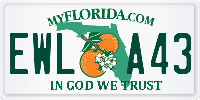 FL license plate EWLA43