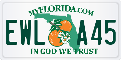 FL license plate EWLA45