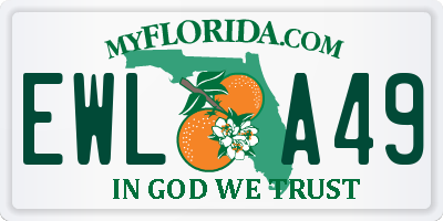 FL license plate EWLA49