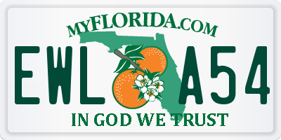 FL license plate EWLA54
