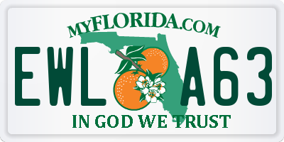 FL license plate EWLA63