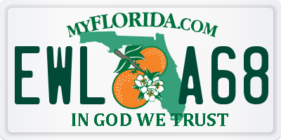 FL license plate EWLA68