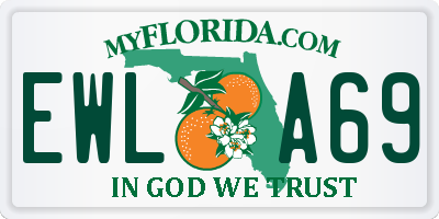 FL license plate EWLA69