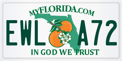 FL license plate EWLA72