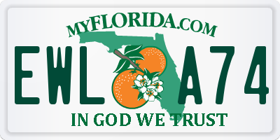 FL license plate EWLA74