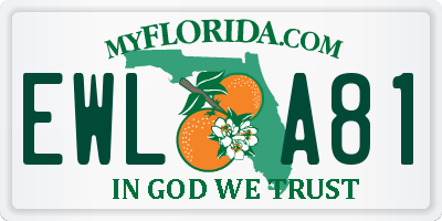 FL license plate EWLA81