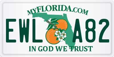 FL license plate EWLA82