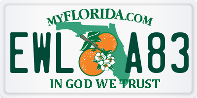 FL license plate EWLA83