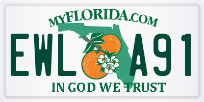 FL license plate EWLA91