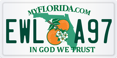 FL license plate EWLA97