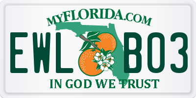 FL license plate EWLB03