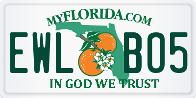 FL license plate EWLB05