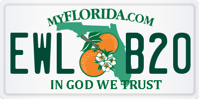 FL license plate EWLB20