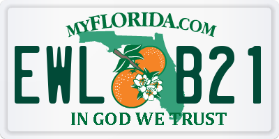 FL license plate EWLB21