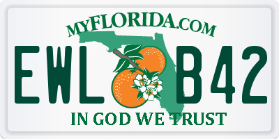 FL license plate EWLB42