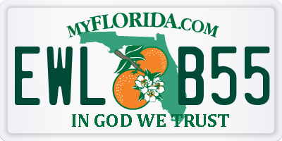 FL license plate EWLB55