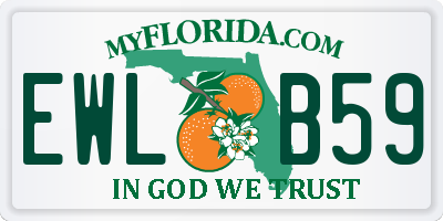 FL license plate EWLB59