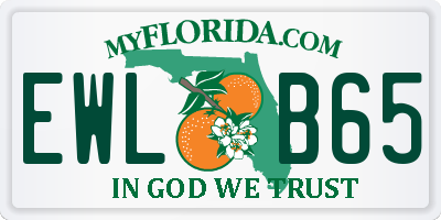 FL license plate EWLB65