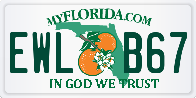 FL license plate EWLB67