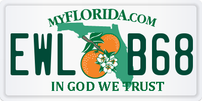 FL license plate EWLB68