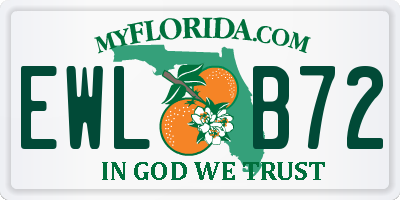 FL license plate EWLB72