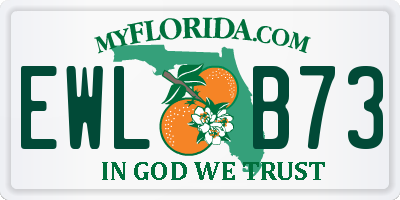 FL license plate EWLB73