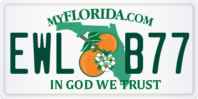 FL license plate EWLB77