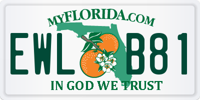FL license plate EWLB81