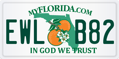FL license plate EWLB82