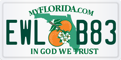 FL license plate EWLB83