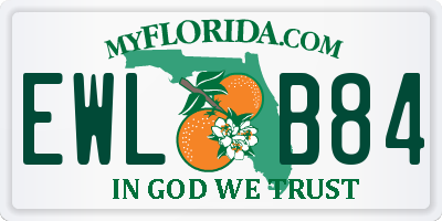 FL license plate EWLB84