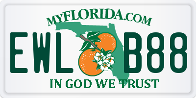 FL license plate EWLB88